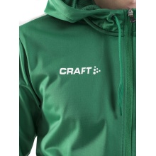 Craft Kapuzenpullover Hoodie Fullzip Pro Control grün/weiss Herren